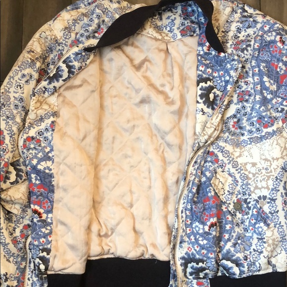 Free People Printed Bomber Jacket - Picture 7 of 10